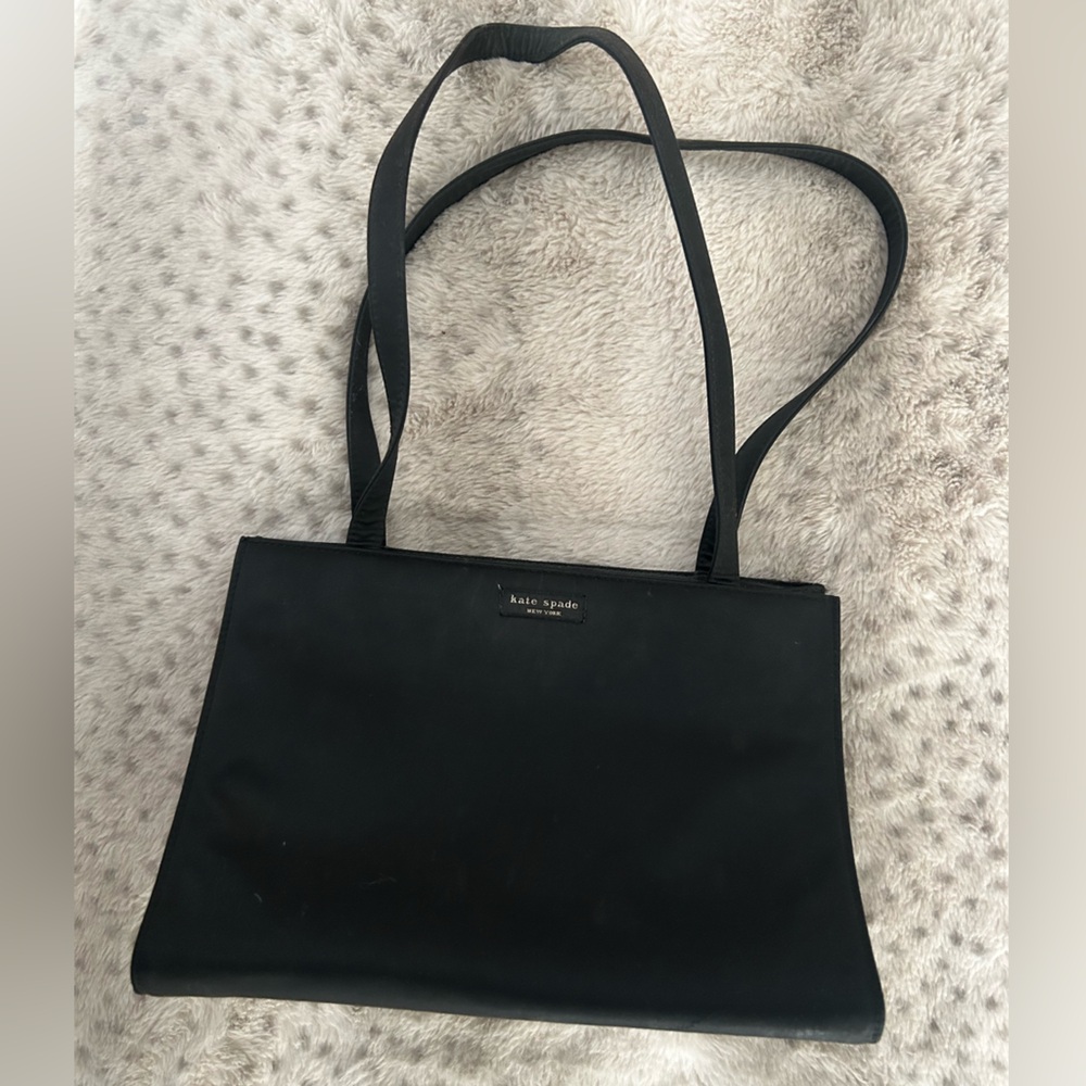 Kate Spade Vintage Black Nylon Structured Mini Tote